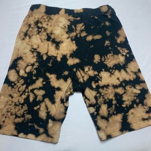 Acid wash biker shorts